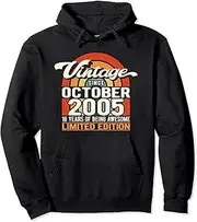 [VidiAmazing] Vintage October 2005 18 Years of Being Awesome 18th Birthday Pullover Hoodie ds1999