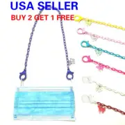 19" Light Weight Unicorn Kid Adult BPA Free Face Mask Lanyard Strap Holder chain