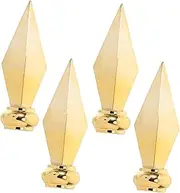 CLISPEED 4pcs Aluminum Alloy Flagpole Toppers Decorative Replacement Heads for Conference Hotel and Outdoor Use Easy Installation Enhances Flag Appearance Prevents Tangling
