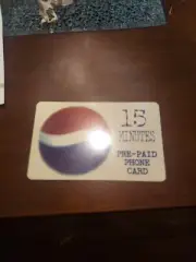 1997 Pre Paid Pepsi 15 Minute Pre Paid Phone Card