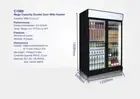 IGLOO COKE 2 Door 1000L Commercial Upright Glass Display Drinks Storage Fridge