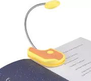 Amber Reading Light Rechargeable, Book Light Kids for Reading in Bed, Clip on Re