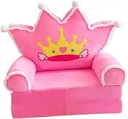 Children's Foldable Sofa Bed with Crown Design for Relaxation and Play, as described, 50cmx80cm