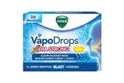 Vicks VapoDrops Xtra Strong Lemon Menthol Blast 16 Lozenges