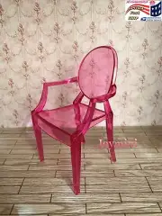 1/6 Miniature Pink 1PCS Chair Dollhouse Furniture Gift Decoration Action Figure