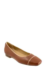 Trotters Harbor Cap Toe Flat in Luggage at Nordstrom, Size 6