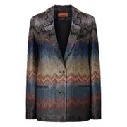 [Missoni] Missoni Chevron-pattern Blazer 44 IT BLUE