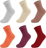 [STKARCV] 6 Pairs Men Women Socks Soft Microfiber Fluffy Cozy Winter