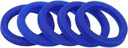 X AUTOHAUX Universal Oil Seal UN Lip Seal Ring Rotary Shaft Seal 42x55x7mm High Pressure TPU Blue 5 Pcs