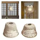 Retro Style Woven Bamboo Pendant Light Shade for Living Room ,Easy Installation