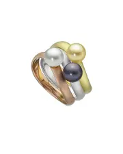 BELPEARL Silver 6mm Pearl Ring