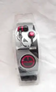 Unisex Skullcandy DUB Buds In-Ear Pink with Black Skulls Earbuds-New Open Pkg!