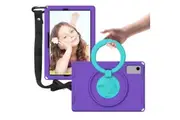 Handle Shockproof EVA Tablet Case for Samsung Galaxy Tab A9+ 11 inch 2023 with Shoulder Strap-Purple