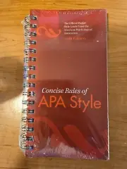 Concise Rules of APA Style by American Psychological Association (2009, Spiral)