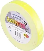 Stylus NCT24Y Neon Fluorescent Gaffer Cloth Tape, 45 Meter Length x 24 mm Width, Yellow