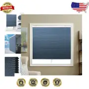 Dual-Sided Honeycomb Blinds - 28x64 inch Cordless Blackout Shades in Ocean Blue