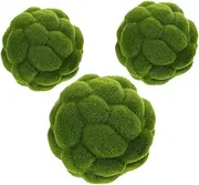 YARNOW 3pcs Faux Balls for Home and Garden Decoration Realistic Artificial Greenery Orbs for Window Display Ceiling Hanging and Mall Decor