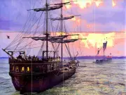 Art Mural Ceramic Sea Ship Backsplash Bath Tile #342