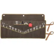 Tool Roll Bag, Heavy Duty 16oz Waxed Canvas Wrench Set Roll for Metric & SAE ...