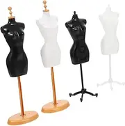 KOMBIUDA 4pcs Model Stand Doll Clothes Clothing Doll Outfits Stuffing for Stuffed Animals Mannequin Doll Heads for Crafts Doll Stroller Dress Dollhouse Female Mini Dolls Plastic
