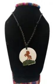 Necklace Woven in Macrame Thread and Sea Shell Nazca Culture
