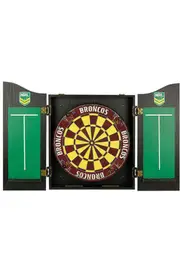 Brisbane Broncos NRL Dartboard + Cabinet