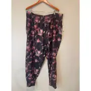 NWT Old Navy Black & Pink High Rise Ankle Jogger