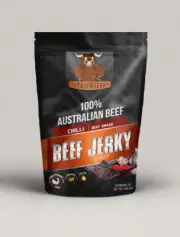 BEEF JERKY CHILLI 500G WEST AUSTRALIAN OUTBACK PREMIUM BEEF FACTORY FRESH