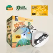 Reptile Heat Lamp 125W UVB UVA Full Spectrum Basking For Amphibian Terrarium E26