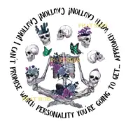 Sublimation Print Split Personality Skeleton Ready to Press Heat Transfer