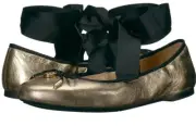 Michael Kors Myles Ballet Metallic Leather Size 9.5