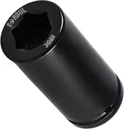 24mm Harmonic Balancer Socket 1/2" Drive Metric 6 Point Impact Socket Heavy-Duty Deep Well 24mm Crank Bolt Socket Crank Bolt Removal Tool Compatible with GM LS Engines