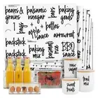 158 Pantry and Refrigerator Labels for Glass Kitchen Containers - Preprinted ...