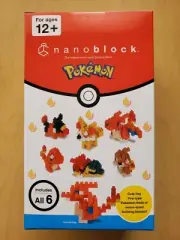 6 Figures Pokémon Building Nanoblock Fire Type Set NIB