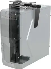 Under Desk Wall PC Mount Computer Case Holder Swivel, Black