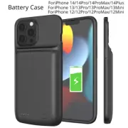 Battery Charger Case For iPhone 14 13 12 Pro Max Mini Power Bank Charging Cover
