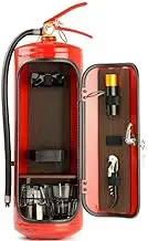 Fire Extinguisher Mini Bar,Novelty Camping Picnic Bar, Creative Fire Extinguisher Shape Wine Bottle Holder, Wine Storage System for Home Furnishings and Decoration 11.8 in