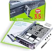 WorkDone 3.5 inch Hard Drive Caddy Tray Compatible for Dell PowerEdge Servers - SAS SATA HDD Adapter Sled - Handle Busy Schedule - Easy Setup with Detailed Manual - Your Saved Time is Priceless