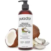 PURA D'OR Dor Fractionated Coconut Oil 100% Organic 16oz for Face, Skin & Hair3