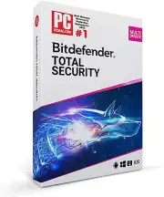Bitdefender Total Security 2025 - 10 Device 1 Year Subscription PC Mac Email Key
