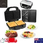 Healthy Choice Dual Sandwich Press w/ 3 Plates - Silver 2 Slice Bread Maker AU