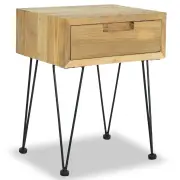 "Bedside Cabinet 15.7""x11.8""x19.7"" Solid Teak"