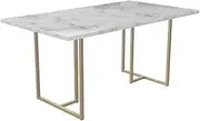CosmoLiving Astor Dining Table, White Faux Marble