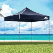 3x3m Gazebo InstaHut Pop Up w/Base Podx4 Marquee Folding Outdoor Wedding Camping Tent Shade Canopy Navy