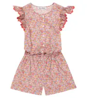 [Tartine et Chocolat] Tartine et Chocolat Embroidered floral cotton playsuit Y 10 multicoloured