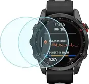 Duttek Tempered Glass Screen Protector for Garmin Fenix 7S Smartwatch 2.5D Ultra-Thin 9H Hardness Scratch Resistant Tempered Glass Screen Protective Film (2pack)