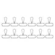 12 Pcs Swivel Clasp Hooks, 1.5" Purse Clasp Detachable for Bag Making, Silver
