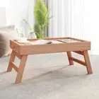 Solid Wood Teak Folding Tray Foldable Table Deak Serving Plate Bed Tray vidaXL