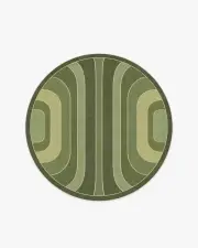 185' Round | Machine Washable Runner Rug | Kid & Pet Friendly | Indoor Rug | Jonathan Adler Paradox Green Rug | Ruggable