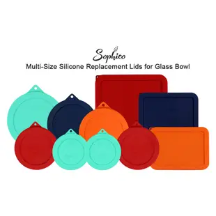 Sophico矽膠蓋 康寧Pyrex 玻璃保鮮盒用(1,2,4,7杯)(7200, 7201, 7202, 7402用)